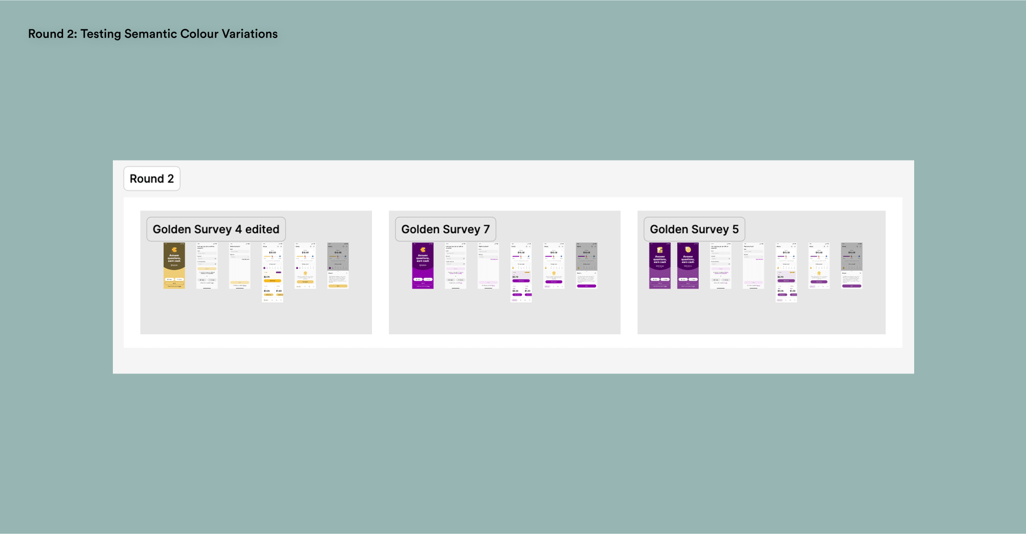 Round 2: Testing Semantic Colour Variations