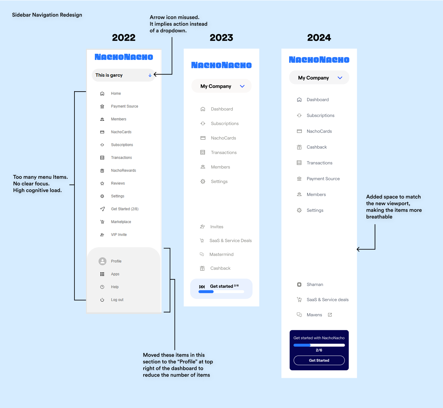 Sidebar Navigation Redesign